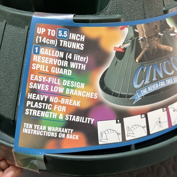 Cinco Express Christmas Tree Stand C 152 Classic 7' Tall Trees 5.5" Trunk Holida - Picture 4 of 9